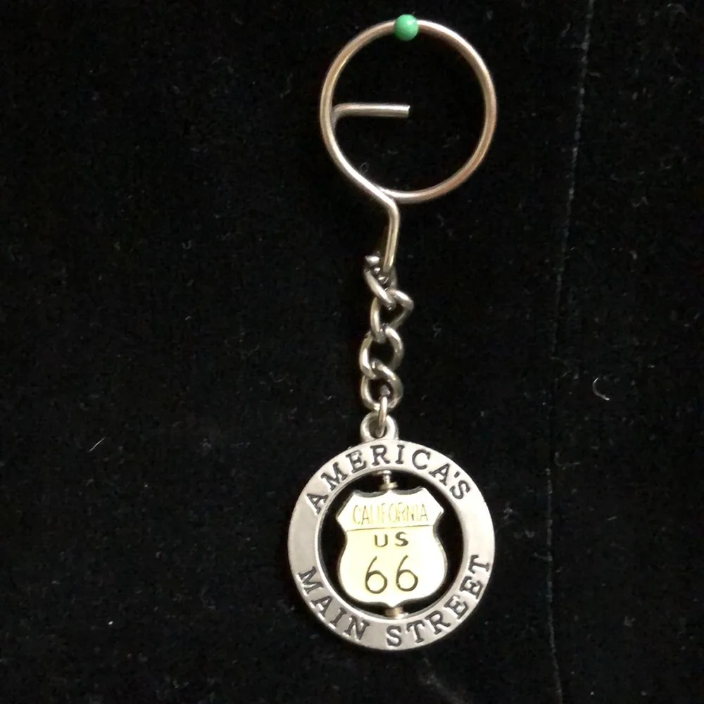 Enameled California Route 66 Key Chain